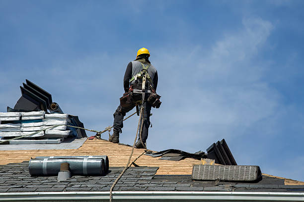 Professional Flat Roof Repair technician working in North Liberty, IN